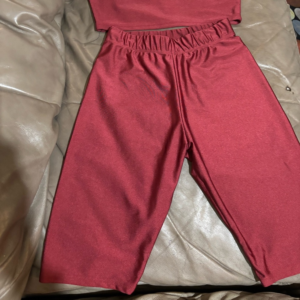 Red Relaxed Fit Track Pants with Elastic Waistband